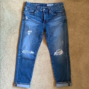 AG Ex-boyfriend Crop Slim Jeans